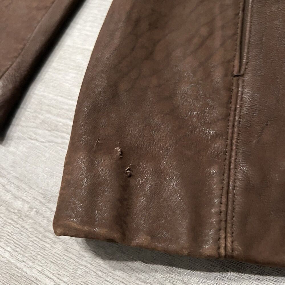 Scully Womens Brown Leather Button Down Jacket Si… - image 7